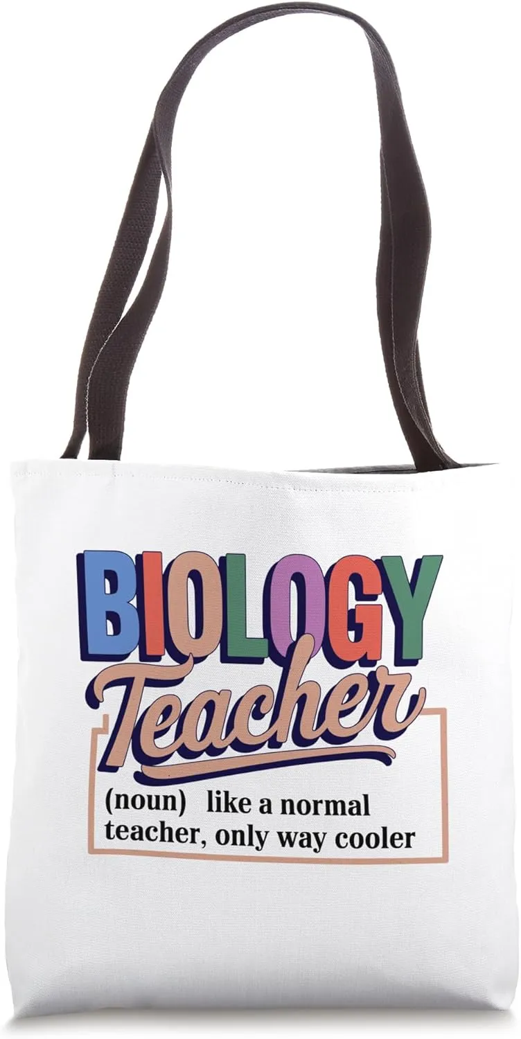 Funny Biology Teacher Definition Women & Men Cooler Teacher Tote Bag