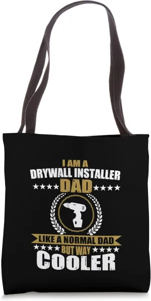 Funny Drywall Installer Dad Hangers Drywallers Fathers Day Tote Bag