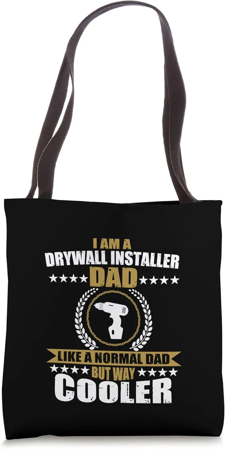 Funny Drywall Installer Dad Hangers Drywallers Fathers Day Tote Bag