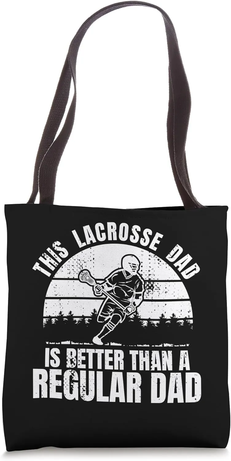 Funny Lacrosse Dad Father's Day Tote Bag