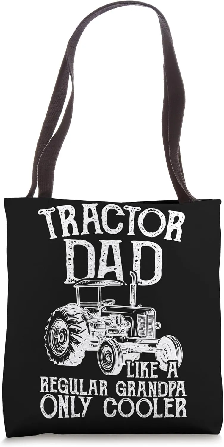 Funny Tractor Dad Like A Regular Dad Bur Cooler Farmer Tote Bag