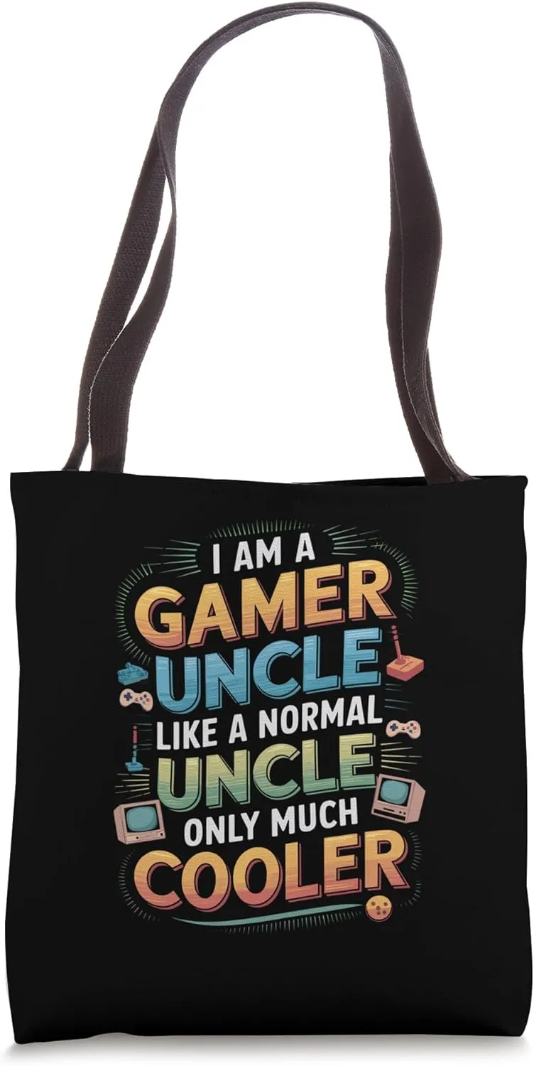 Funny Video Gamer Playing Games Best Uncle Tote Bag