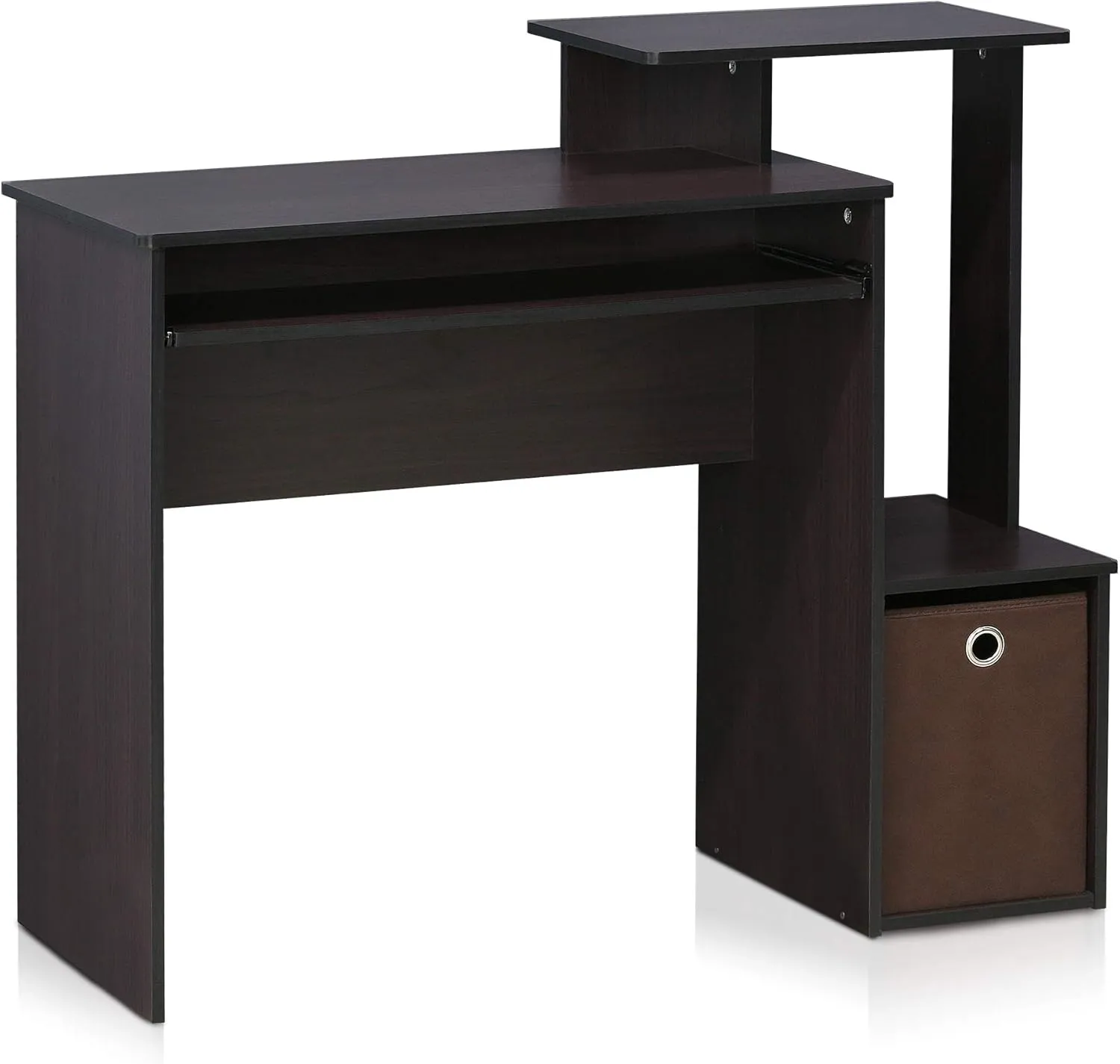 Furinno Econ Multipurpose Home Office Computer Writing Desk, regular, Dark Walnut