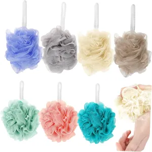 GALPADA 7 Piece Body Shower Loofahs Exfoliating Bath Sponges for Women Shower Cleaning Scrubbers Foaming Mesh Family Pack