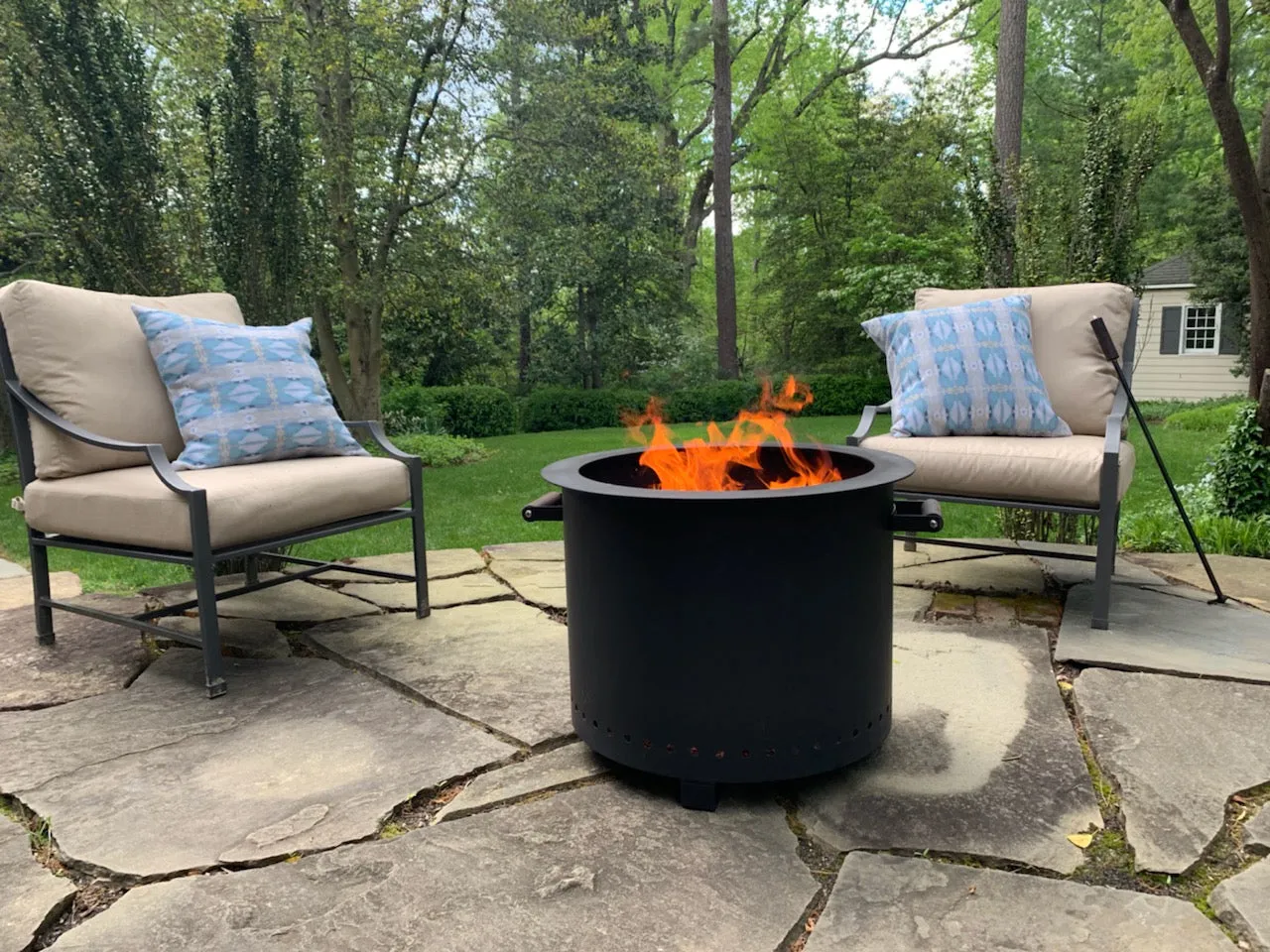 GATHER Matte Black Fire Pit