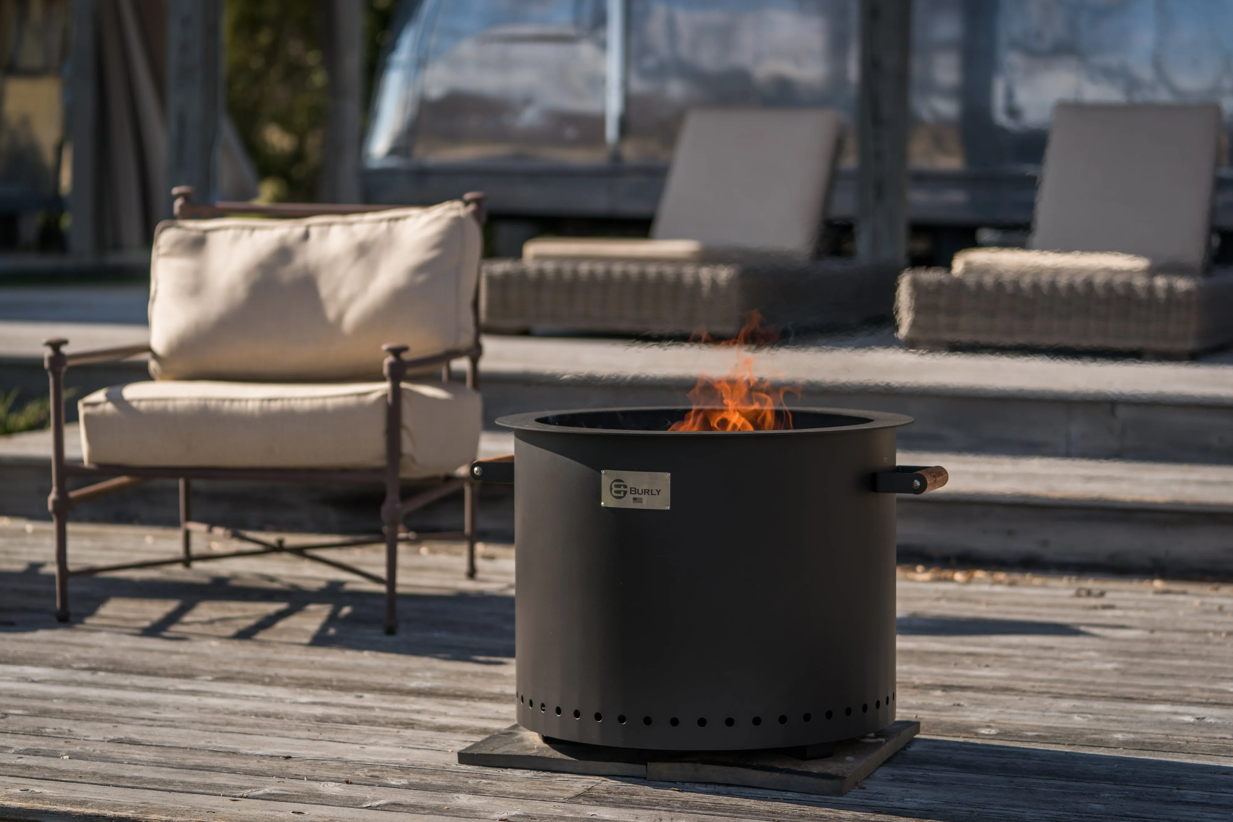 GATHER Matte Black Fire Pit