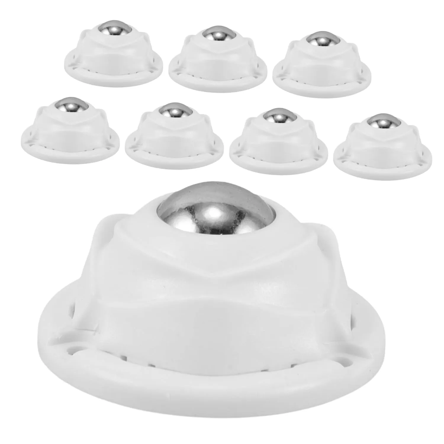 Gatuida 4sets Wheels for Furniture Adhesive Swivel Casters Kitchen Appliance Rollers Steel Material 8pcs*4