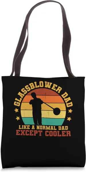 Glassblowing Glassmaker Retro Father Glassblower Dad Tote Bag