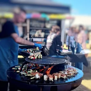 Goanna Fire Pit 100cm   Ringgrill BBQ & Barramundi Complete Kit
