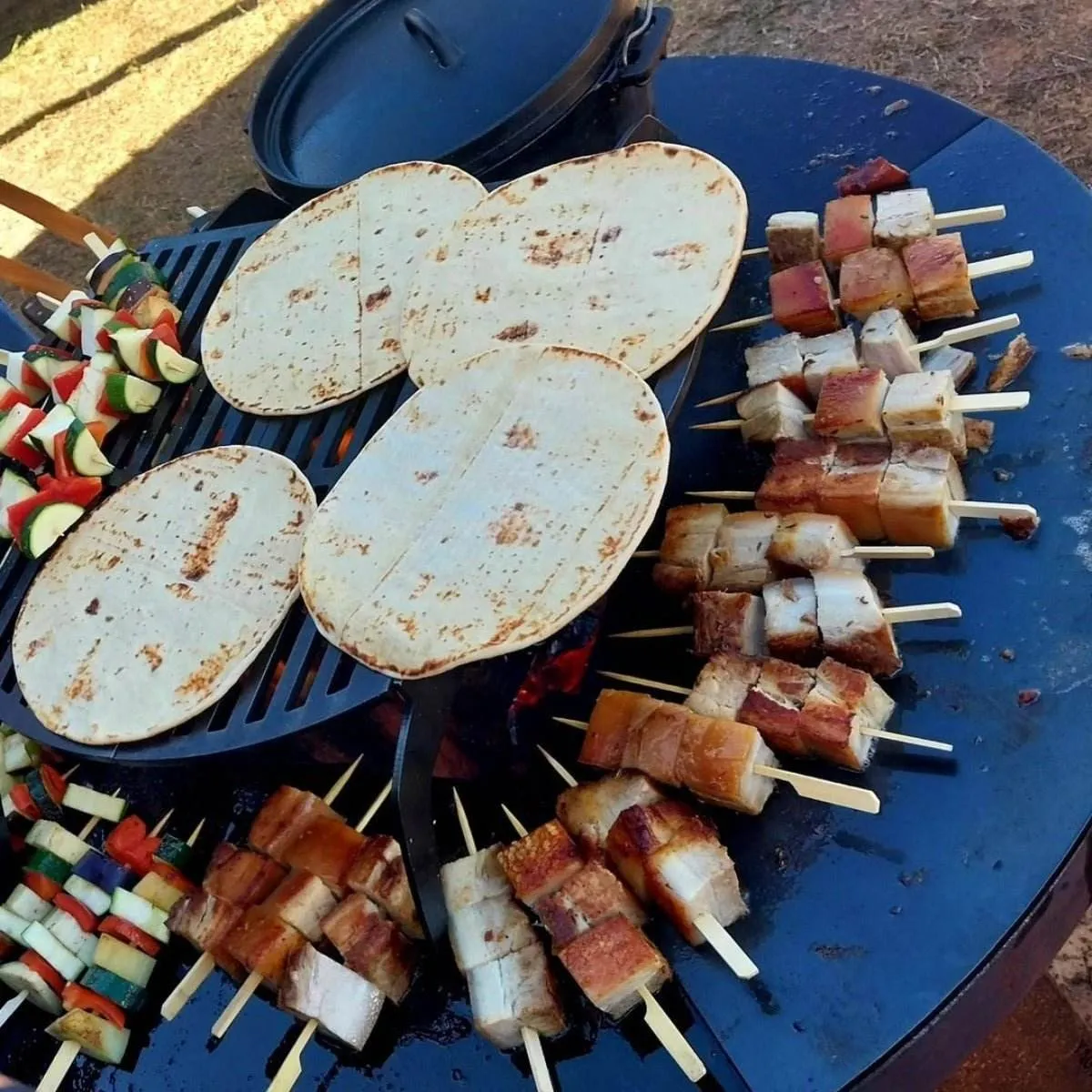 Goanna Fire Pit 100cm   Ringgrill BBQ & Barramundi Complete Kit