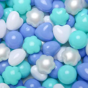 GOGOSO Ball Pit Balls 100 with Flower Heart Shape for Baby Toddler Boys Girl Kids Birthday, Tent,Slides