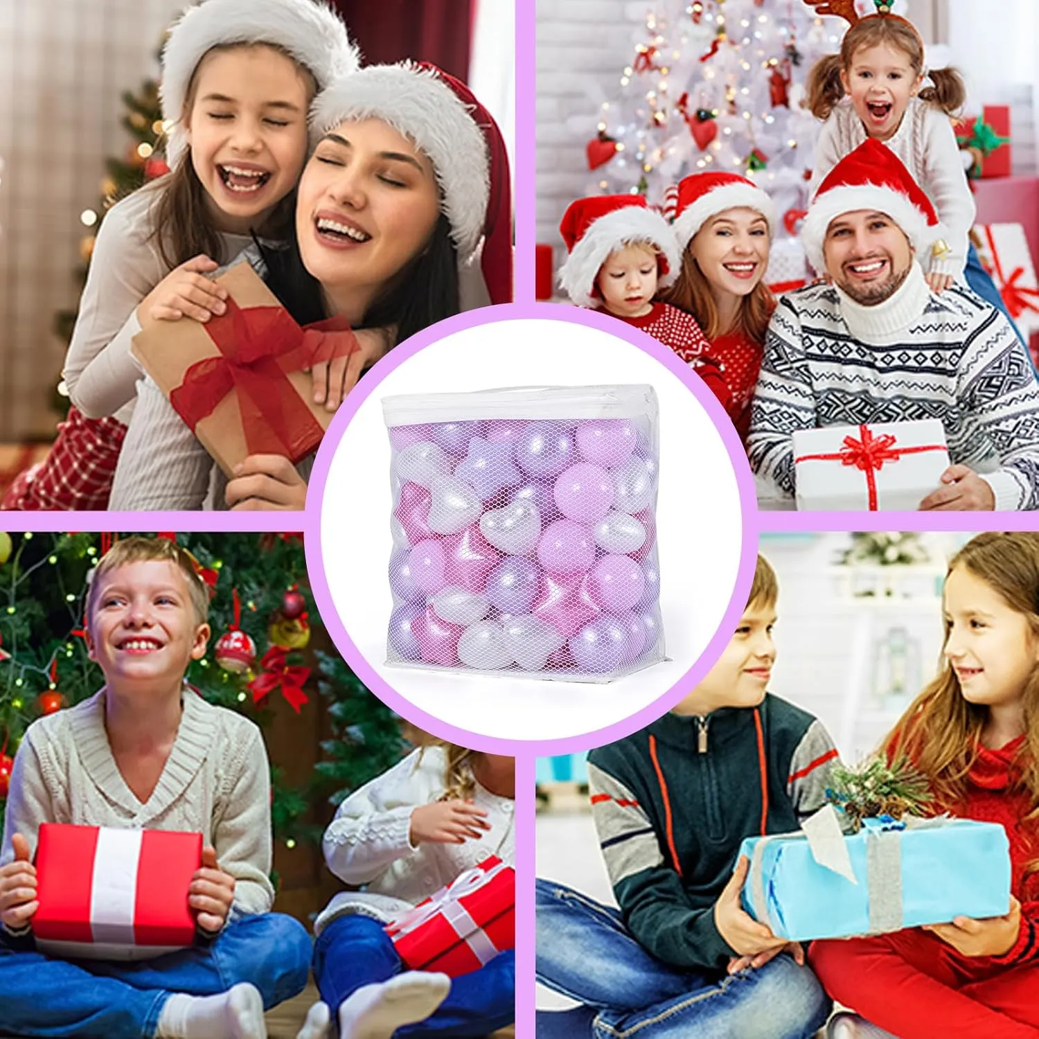 GOGOSO Ball Pit Balls,Plastics Balls for Ball Pit, Stars Hearts Shape for PastelBall for Toddlers Kids