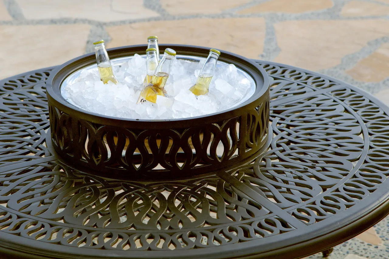 Grand Bonaire Weave Outdoor Fire Pit Table With Accessories