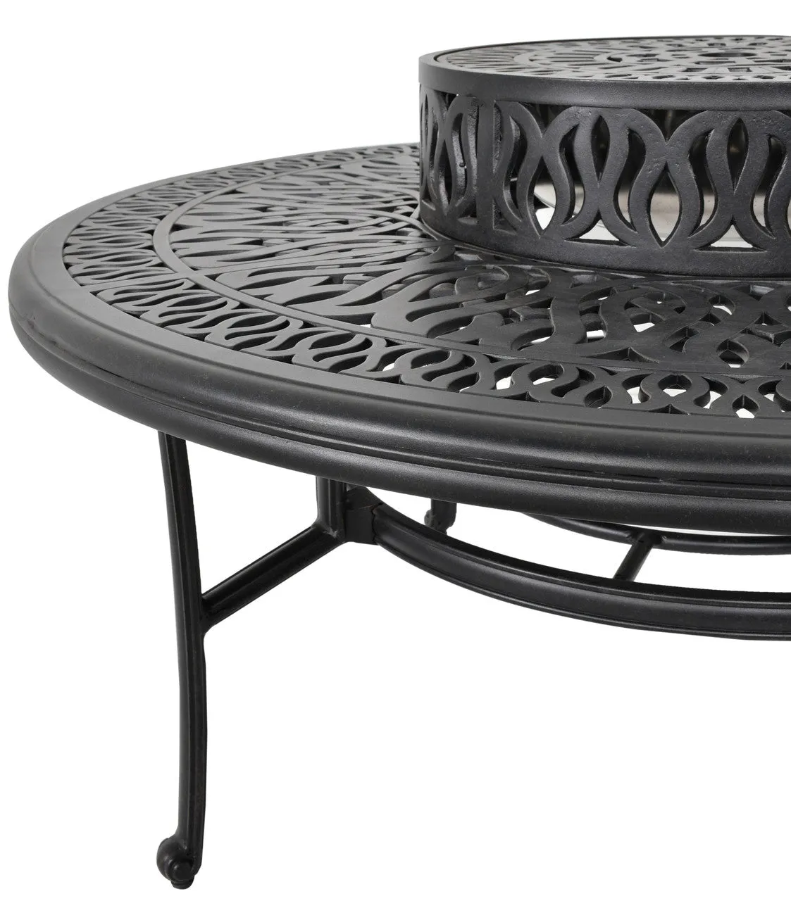 Grand Bonaire Weave Outdoor Fire Pit Table With Accessories