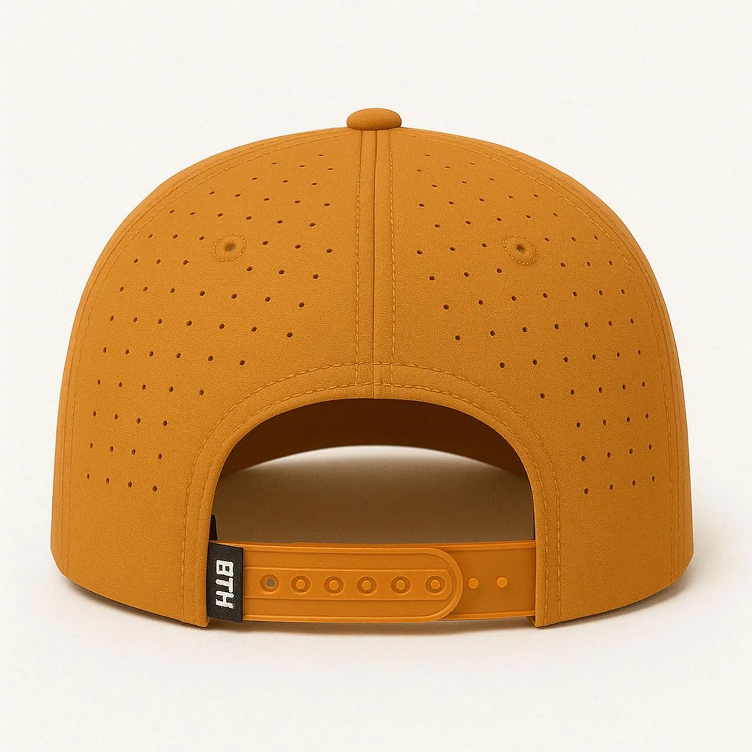 Grey Rope Adjustable Snapback Hat - Waterproof 5-Panel Baseball Cap | Laser-Cut Perforations for Breathability