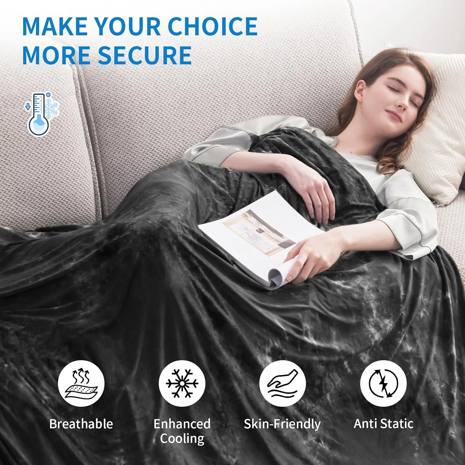 Guohaoi Cooling Throw Blanket for Hot Sleepers,Decortive Tie Dye,Arc-Chill Q-Max >0.5Cool Fiber,100% Oeko-Tex Certified,Lightweight Summer Cool Blanket for Ultra Cold Breathable,Keep Cool,50''x70''