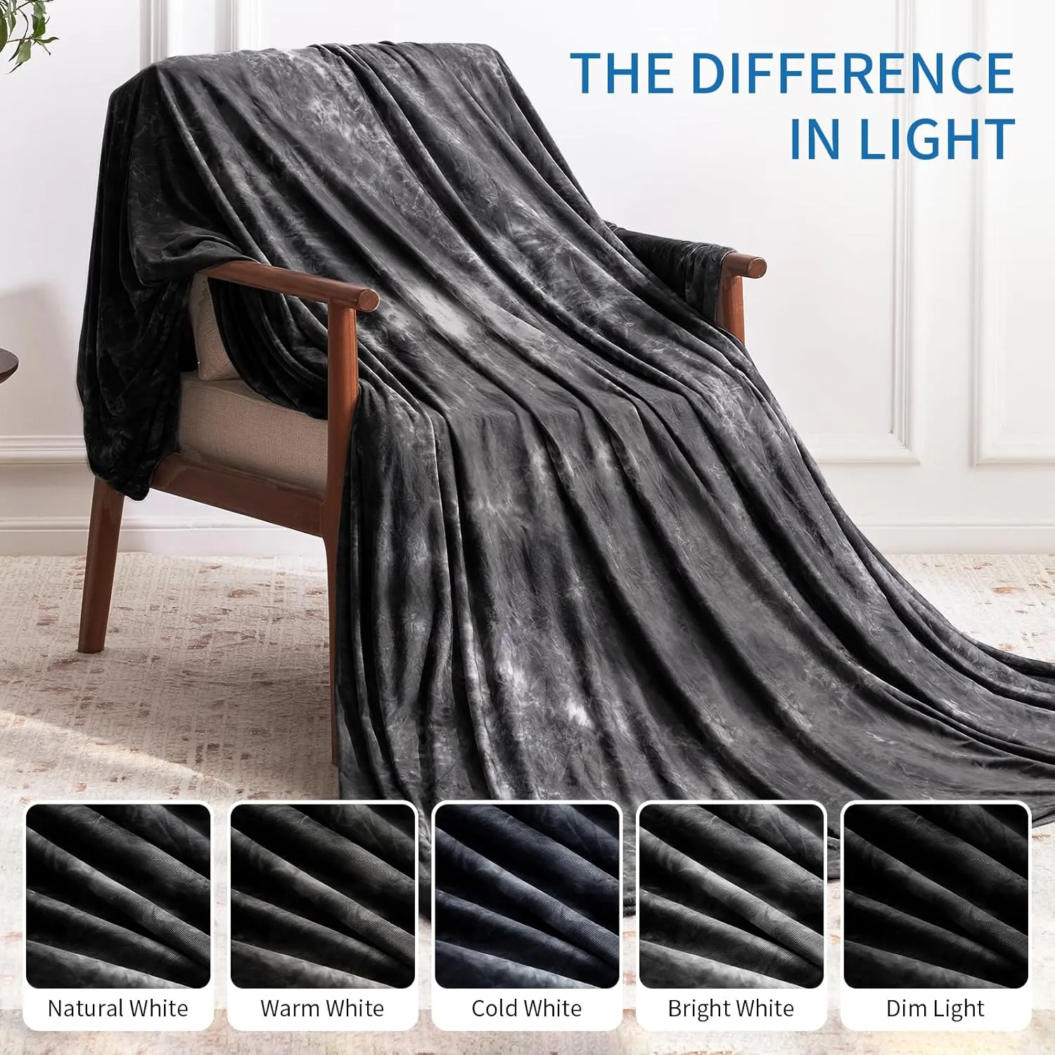 Guohaoi Cooling Throw Blanket for Hot Sleepers,Decortive Tie Dye,Arc-Chill Q-Max >0.5Cool Fiber,100% Oeko-Tex Certified,Lightweight Summer Cool Blanket for Ultra Cold Breathable,Keep Cool,50''x70''