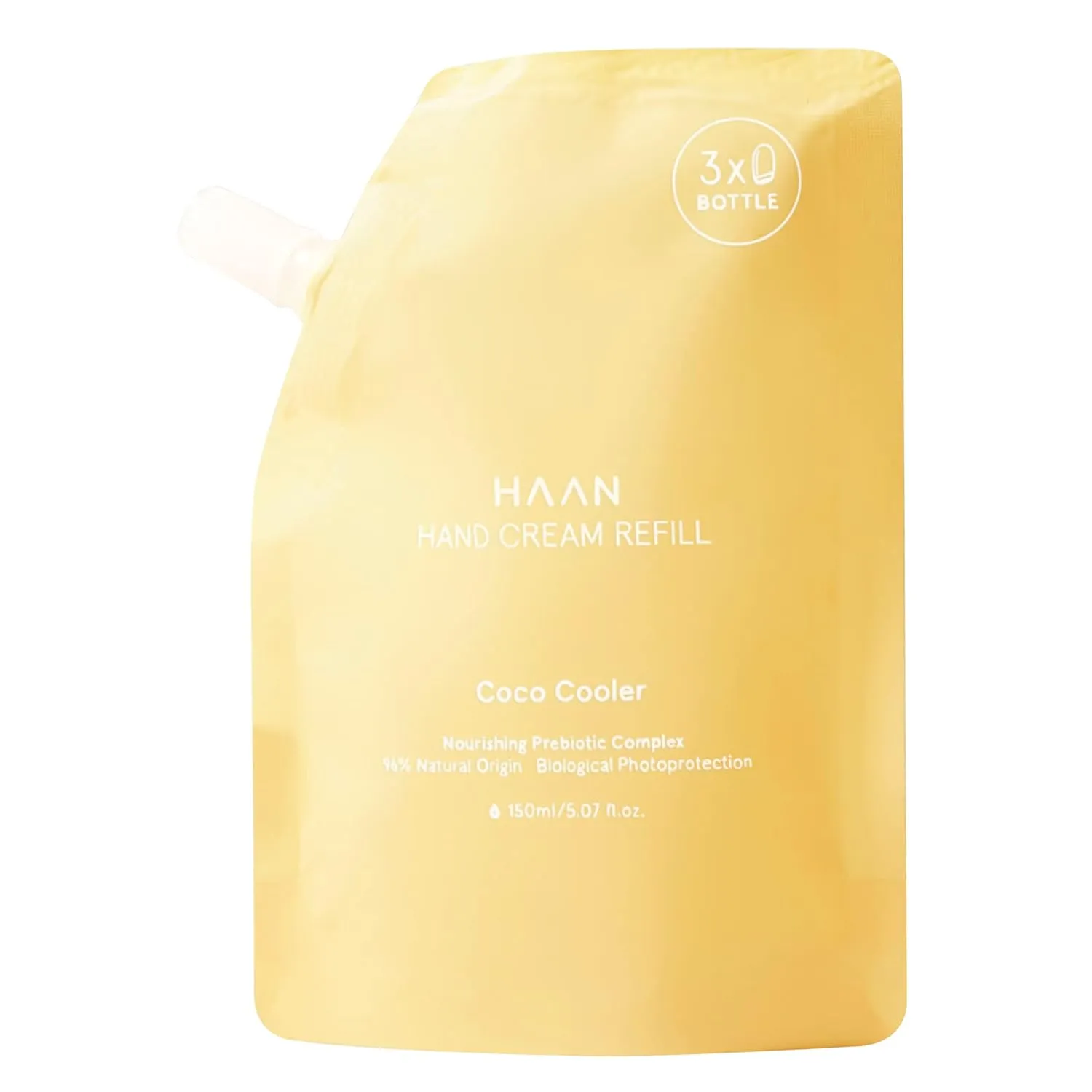 HAAN Hand Cream Refill Bag Nourishing Moisturizer for Dry, Cracked Hands, 96% Natural Ingredients - Coco Cooler - 5.07 fl. oz