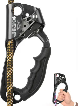 Hand Ascender, Ascenders for Climbing Rope, Aluminum Alloy Climbing Gear, Tree, Rock, Mountain Climbing Rappelling, Mountaineering, Arborist, Caving Gear