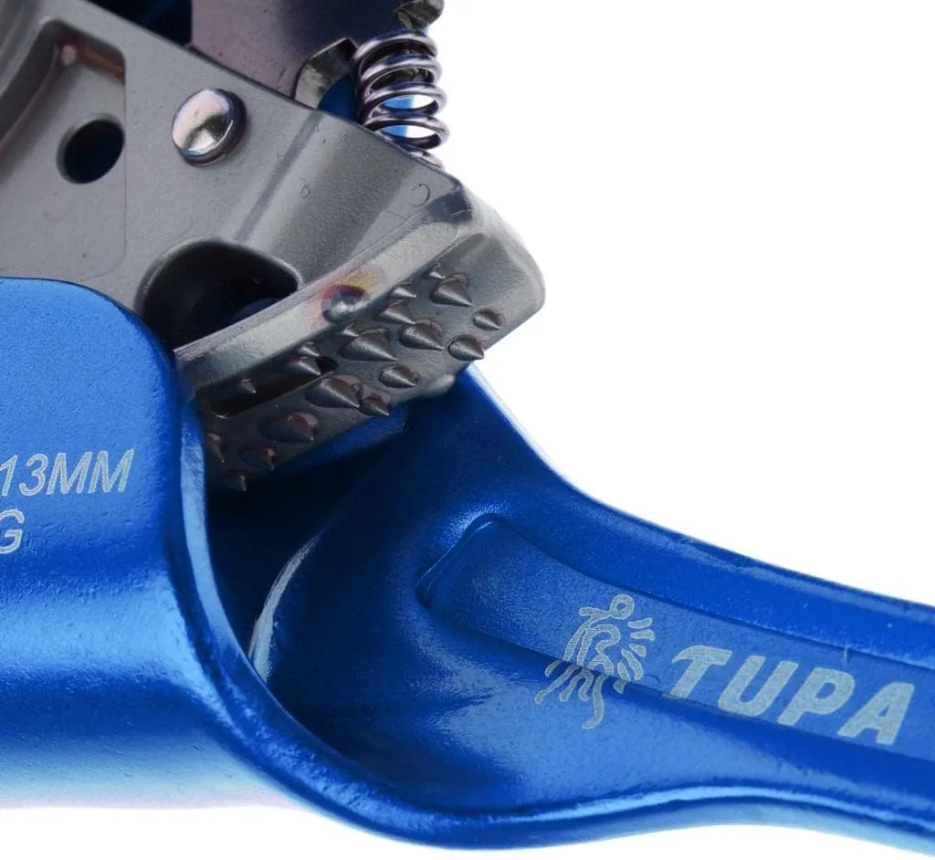 Hand Ascender Rock Climbing Tree Arborist Rappelling Gear Equipment Rope Clamp for 8~13MM Rope, Blue Right Hand, 22x8.6cm
