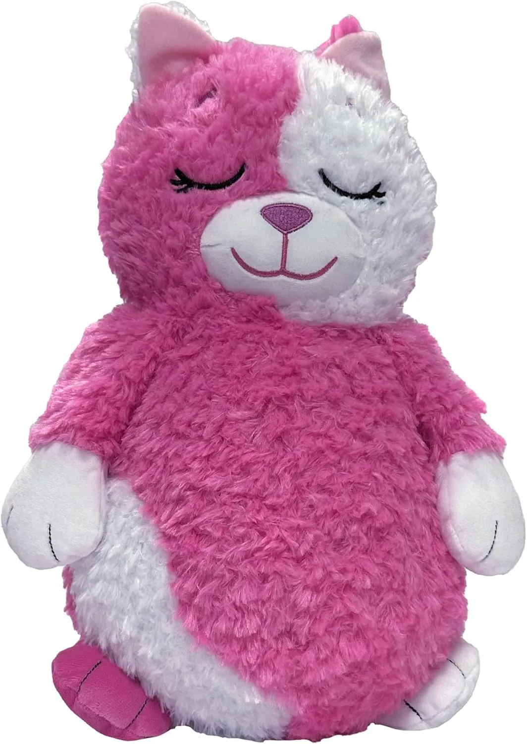 Happy Nappers: Adorable Storables - Cat - Pink & White - 8” Character Box & Surprise 8” Plush Toy w/Weighted Paws, Square Storage Bin, Kids Ages 1 