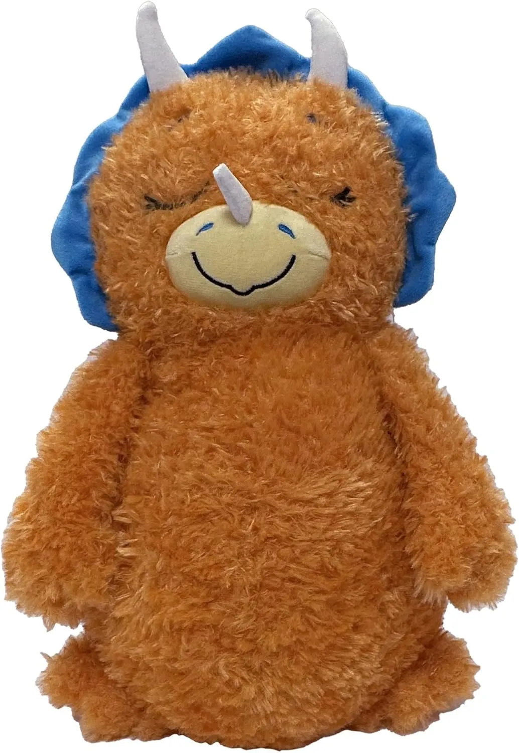 Happy Nappers: Adorable Storables -Dino Triceratops- Brown/Blue- 8” Character Box & Surprise 8” Plush Toy, Weighted Paws, Square Storage Bin, Kids 1 