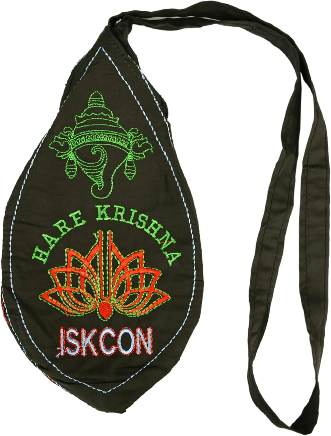 Hare Krishna Jagannath Baldev Subhadra Bead Bag/Japa Mala Bag/Jholi/Chanting Bag with Zip Pocket