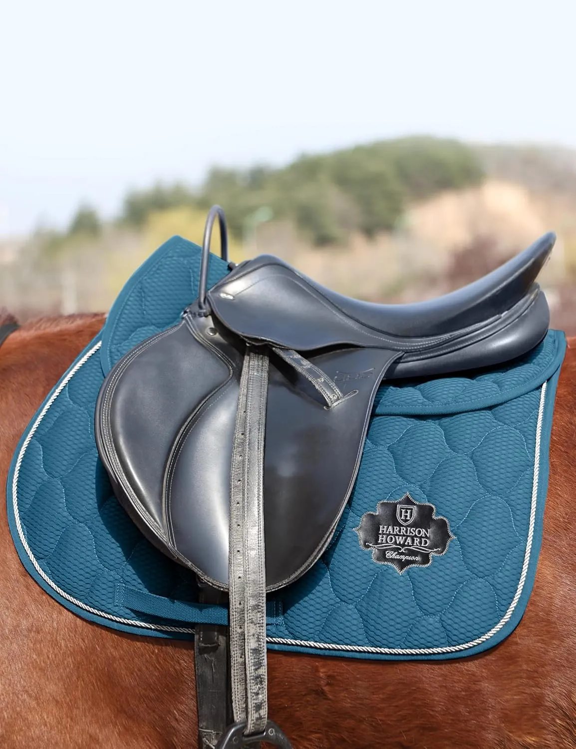 Harrison Howard General Purpose Horse Saddle Pad English All Purpose Cushioning Back Support for Horse Riding