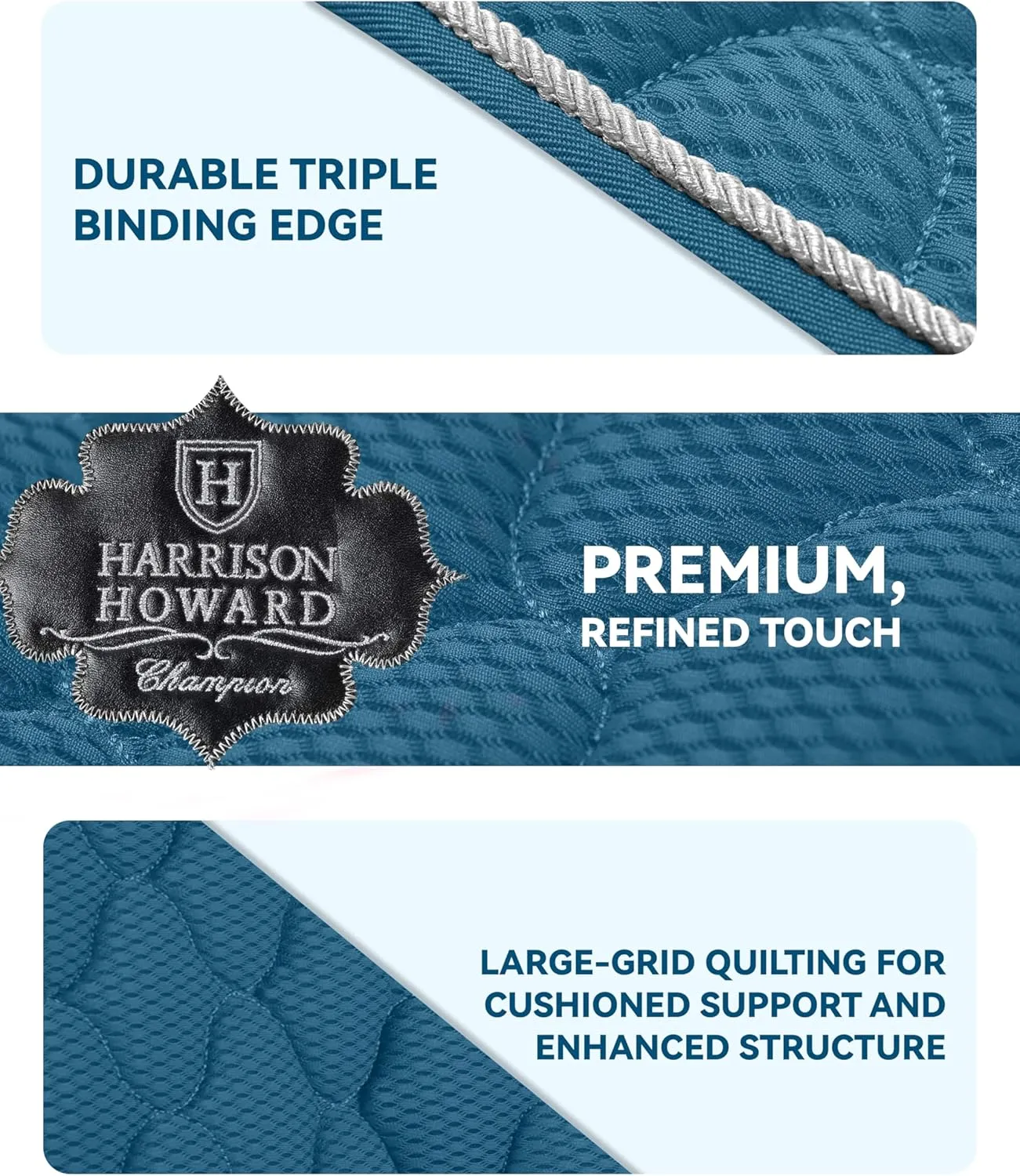 Harrison Howard General Purpose Horse Saddle Pad English All Purpose Cushioning Back Support for Horse Riding