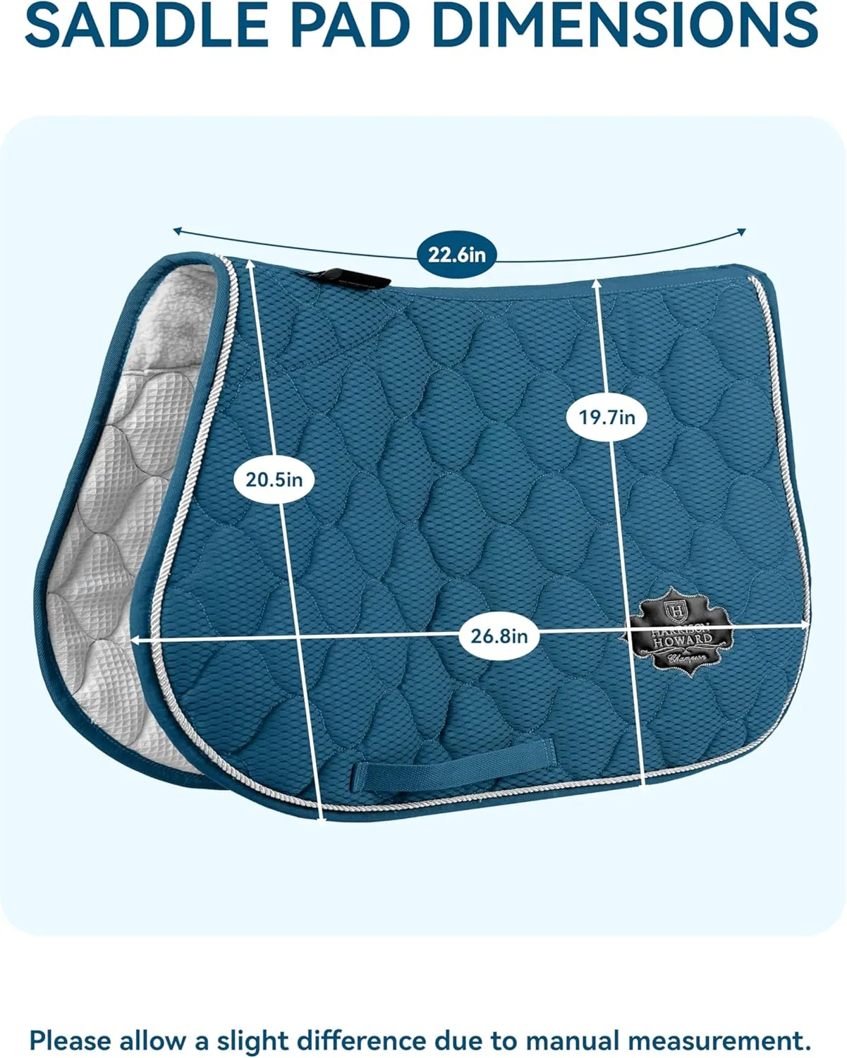 Harrison Howard General Purpose Horse Saddle Pad English All Purpose Cushioning Back Support for Horse Riding