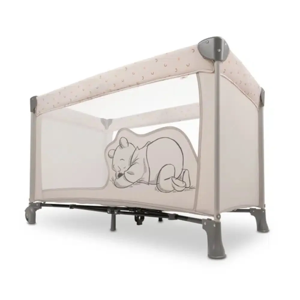 Hauck Dream N Play Go Travel Cot – Pooh Rainbow Beige
