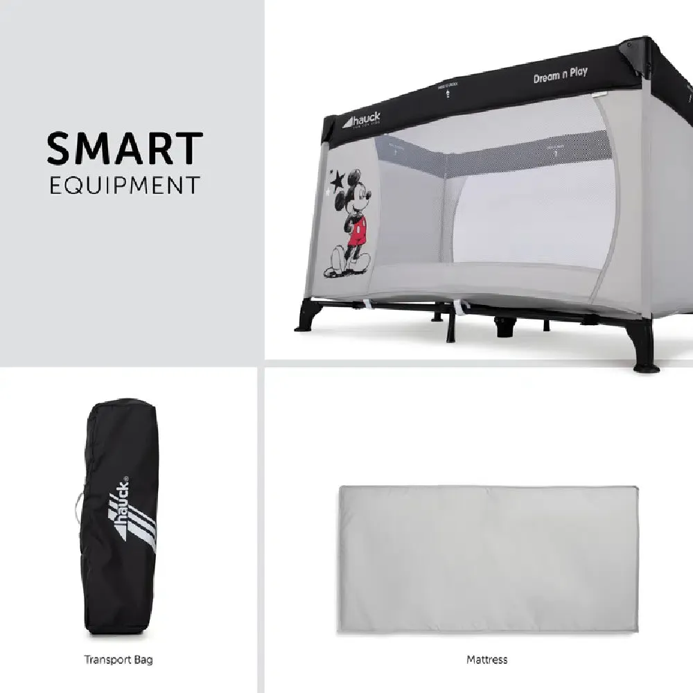 Hauck Dream N Play Travel Cot - Disney Mickey Stars