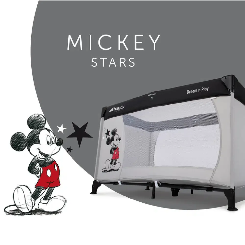 Hauck Dream N Play Travel Cot - Disney Mickey Stars