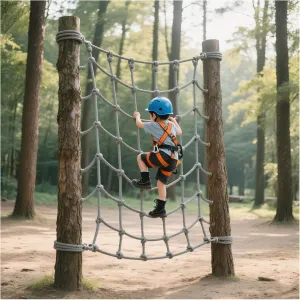 Heavy Duty Climbing Cargo Net for Adults and Kids Backyard Climbing Net Rope Ladder Playground Safety Nets Kids Tree House Swing Hammock,6.6x18ft