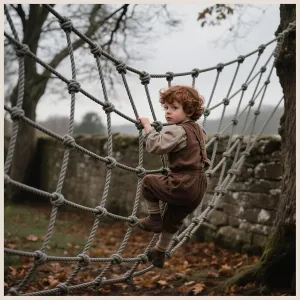 Heavy-Duty Climbing Cargo Net – Large Playground Net Climbing Net for Kids | Indoor & Outdoor Safety Net | Treehouse Rope Ladder,Swing Set Accessory,2×3m /6.56×9.84 ft