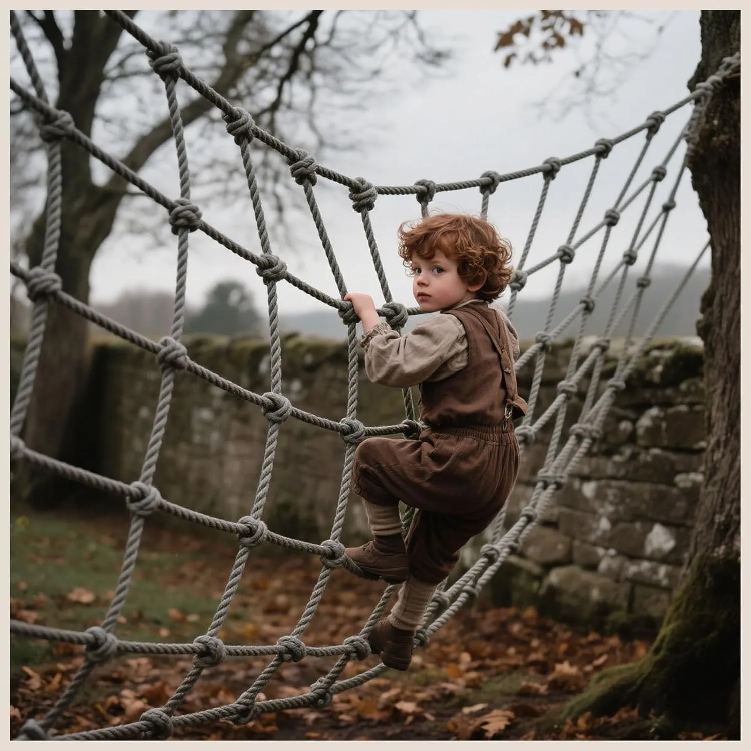 Heavy-Duty Climbing Cargo Net – Large Playground Net Climbing Net for Kids | Indoor & Outdoor Safety Net | Treehouse Rope Ladder,Swing Set Accessory,2×3m /6.56×9.84 ft