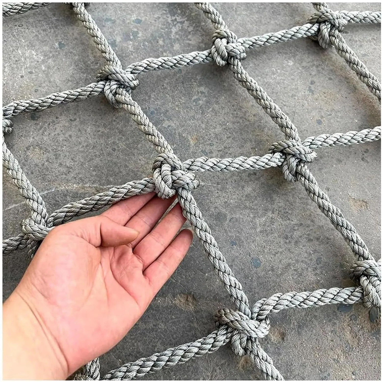 Heavy Duty Climbing Cargo Net, Outdoor Playground Climbing Net, Rope Ladder, Playground Treehouse Swingsets Accessories,2 * 2m(6.6 * 6.6ft)