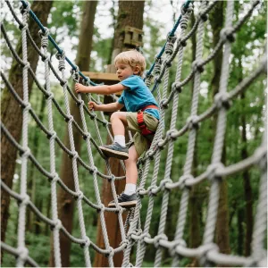 Heavy Duty Climbing Cargo Net Polyamide Playground Safety Net Climbing Net for Kids Outdoor Treehouse Netting Rope Ladder Stair Balcony Railing Protection Net,6.6x6.6ft