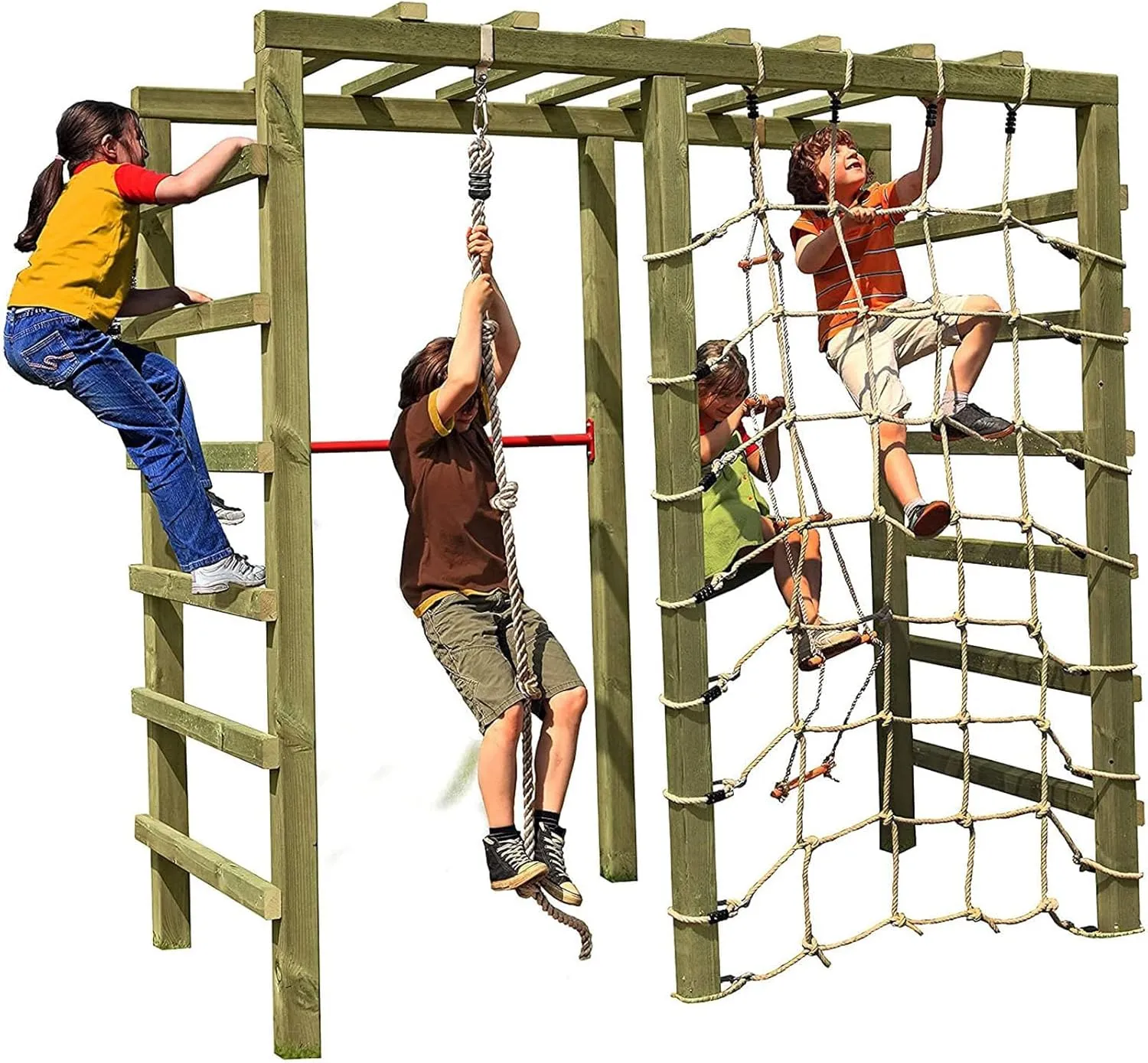 Heavy Duty Climbing Cargo Net,Safety Net Climbing Net for Playground & Tree House,Balcony Protection Net,Outdoor Training Rope Ladder(Size:100x500cm)