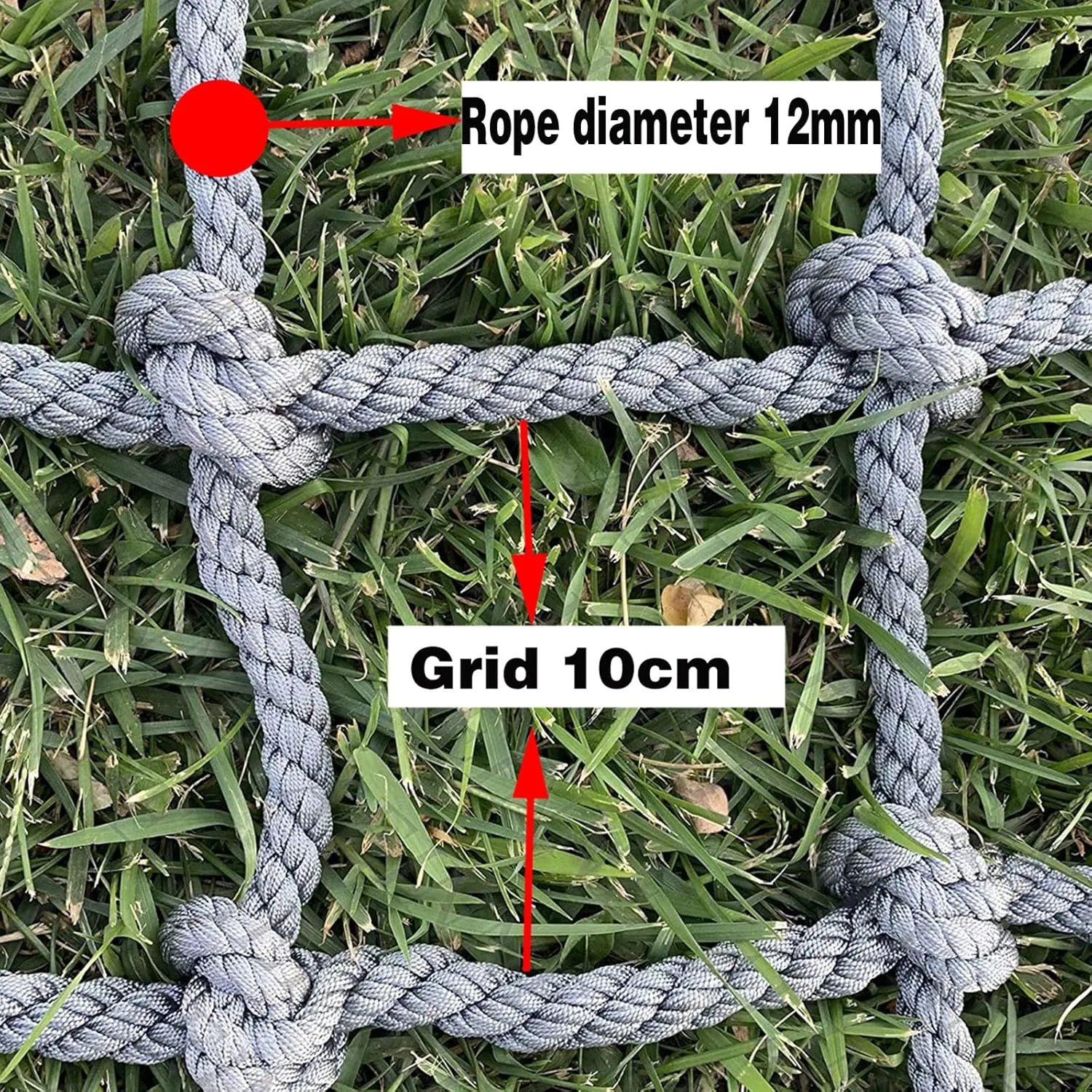 Heavy Duty Climbing Cargo Net,Safety Net Climbing Net for Playground & Tree House,Balcony Protection Net,Outdoor Training Rope Ladder(Size:100x500cm)