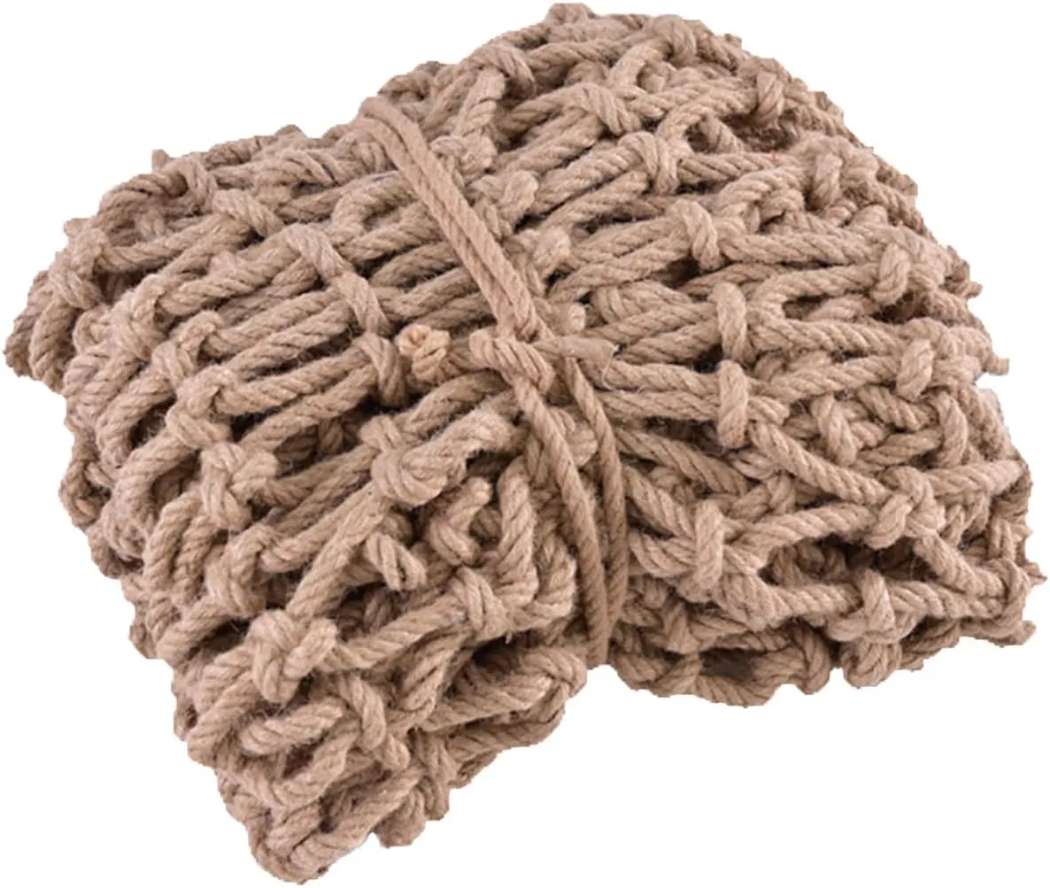 Heavy Duty Climbing Net - 16mm Thick Rope for Playground & Tree House - Child Safety Net, Cargo Net & Hammock - Outdoor Climbing Equipment (5.5m x 1m)