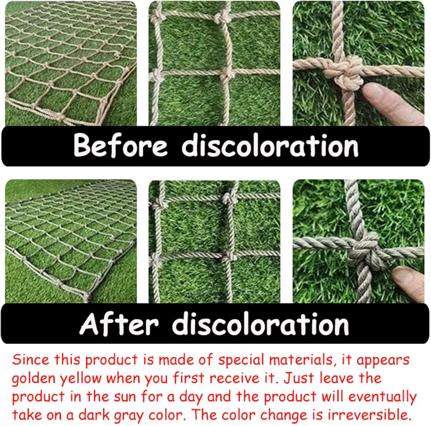 Heavy-Duty Climbing Net, Climbing Net Safety Net Rope Fence Stairs Balcony Railings Garden Playground Cargo Net Outdoor Climbing Cargo Net,Rope Ladder Polyester Fiber