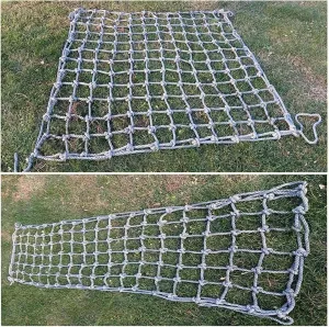 Heavy Duty Climbing Net for Indoor and Outdoor Large Rope Outdoor Cargo Net Playground Net Stair Balcony Railing Protection Net,1Mx1M(3.3FTx3.3FT)