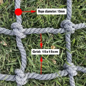 Heavy-Duty Climbing Net for Kids,Multi-Use Climbing Rope Net for Backyard & Playground – Safe Net for Kids & Adults, Easy to Hang on Trees, Swing Sets, Adventure Courses.,1.5m*3/5 * 9.9ft