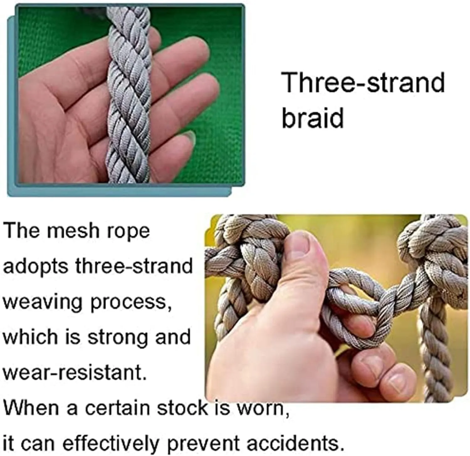 Heavy Duty Climbing Net for Outdoor Adult,Durable Playground Net Safety Netting,Cargo Net for Treehouse,Rope Ladder & Jungle Gym,100x100cm