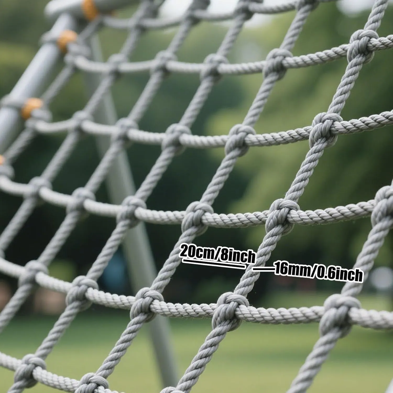 Heavy Duty Climbing Net for Outdoor Adult,Durable Playground Net Safety Netting,Cargo Net for Treehouse,Rope Ladder & Jungle Gym,100x100cm