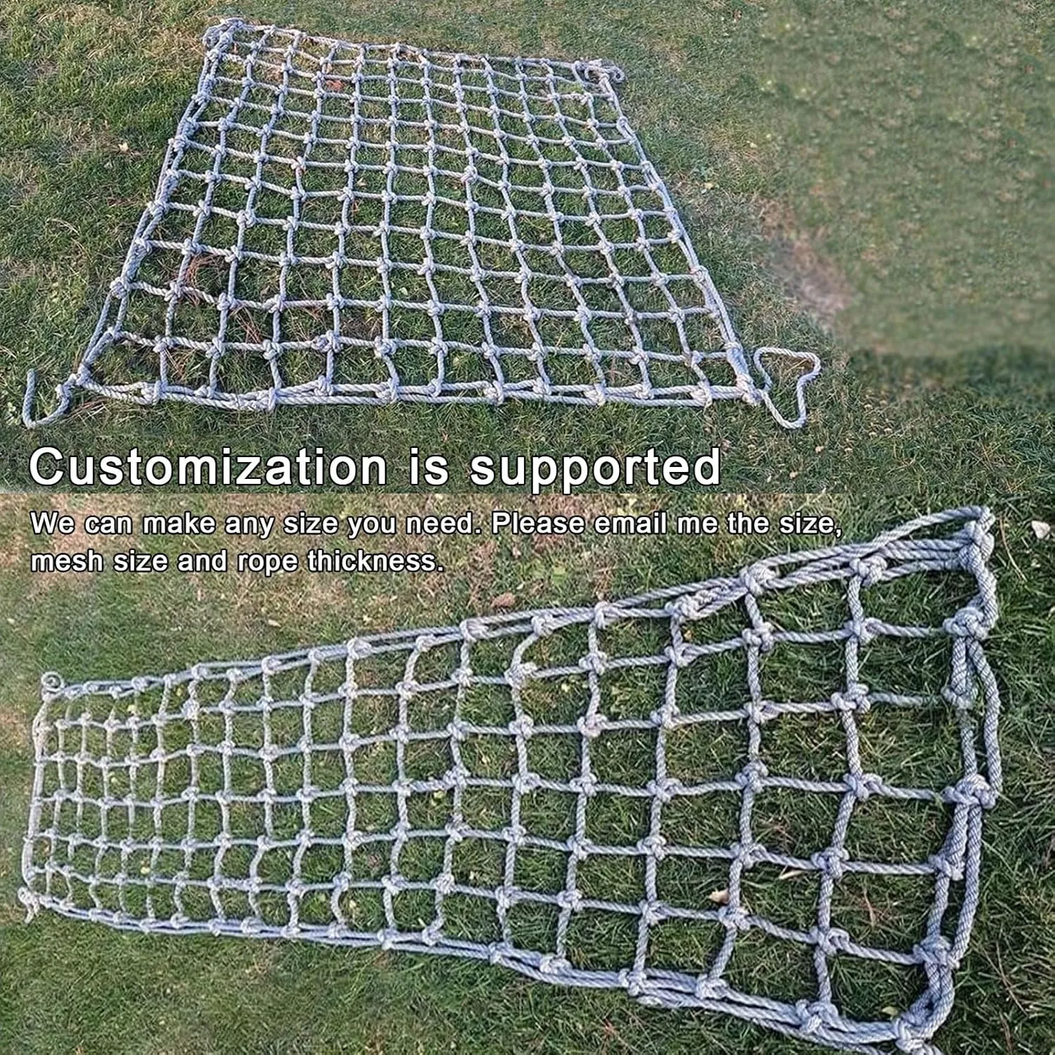 Heavy-Duty Climbing Net,Multi-Use Climbing Rope Net for Backyard & Playground – Safe net for Kids & Adults, Easy to Hang on Trees, Swing Sets, Adventure Courses.,2 * 5m/6.6 * 16.4ft