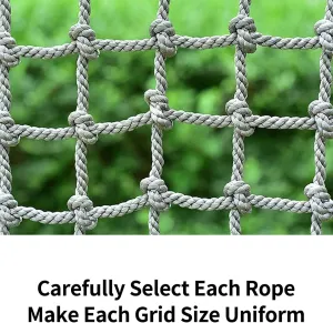 Heavy-Duty Climbing Net,Multi-Use Climbing Rope Net for Backyard & Playground – Safe net for Kids & Adults, Easy to Hang on Trees, Swing Sets, Adventure Courses.,2 * 5m/6.6 * 16.4ft