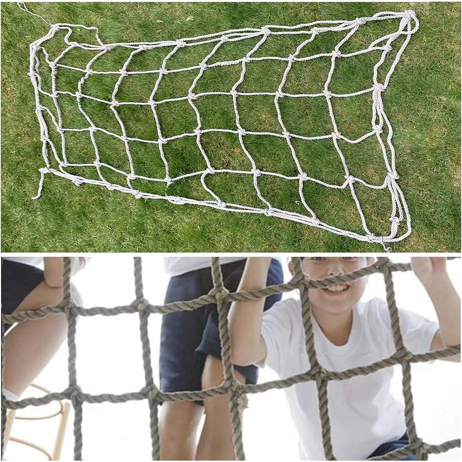 Heavy Duty Climbing Rope Net for Kids,Safety Protective Net Playground Climbing Cargo Net Outdoor Railing Protective Decor Net Treehouse Garden,9 * 10m