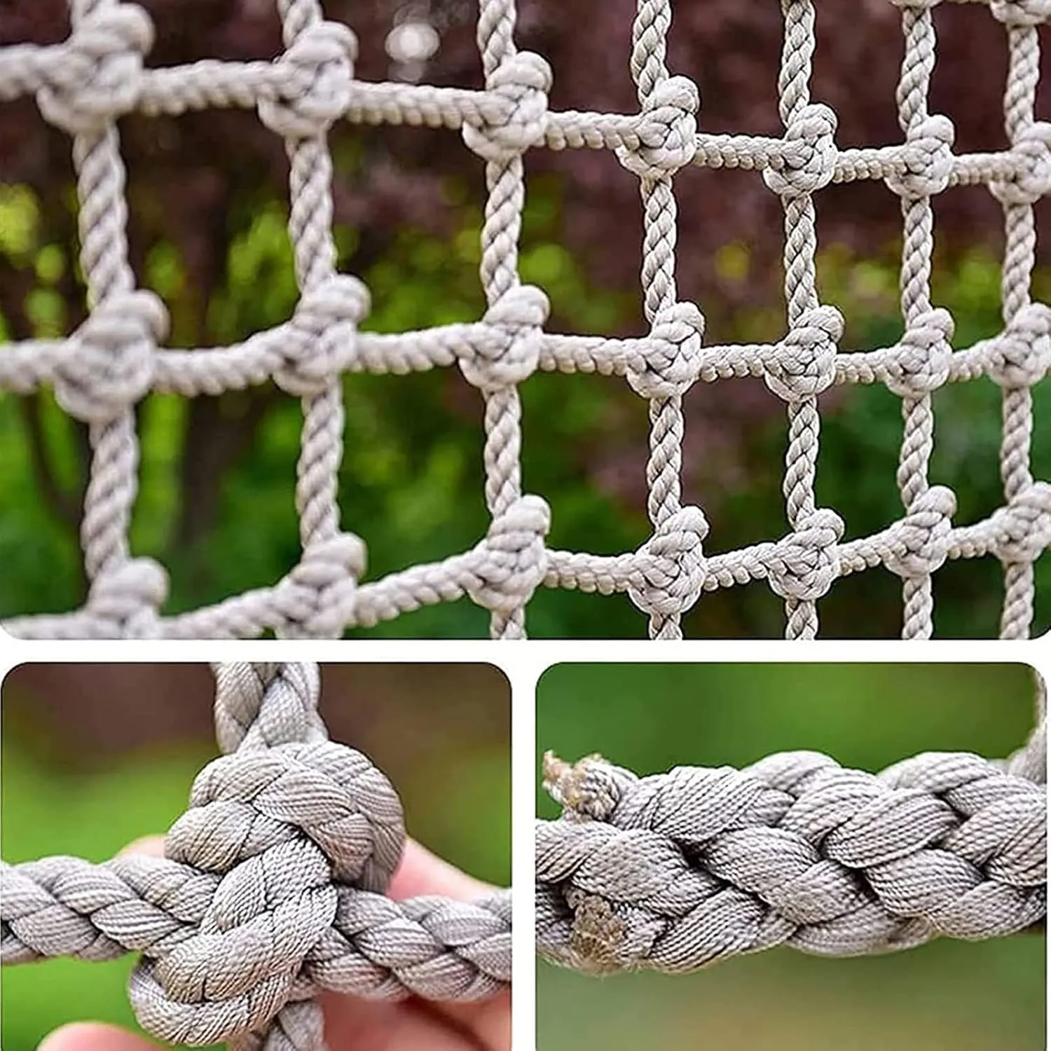 Heavy Duty Climbing Rope Net for Kids,Safety Protective Net Playground Climbing Cargo Net Outdoor Railing Protective Decor Net Treehouse Garden,9 * 10m